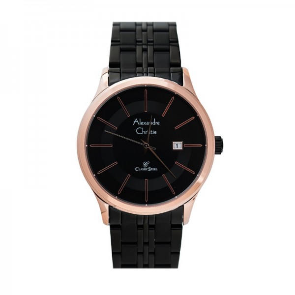 Alexandre Christie AC 8348 Rosegold Black Man MDBBRBA